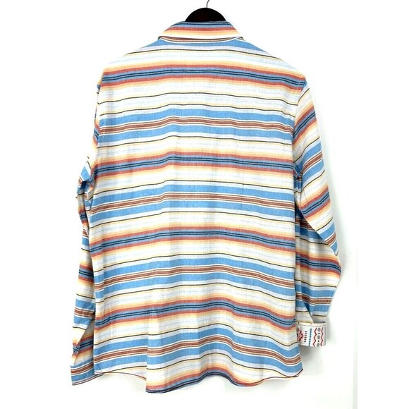 Panhandle Rough Stock Size XL Striped Shirt Button Up Blouse Top Long Sleeve H4 - Picture 3 of 11